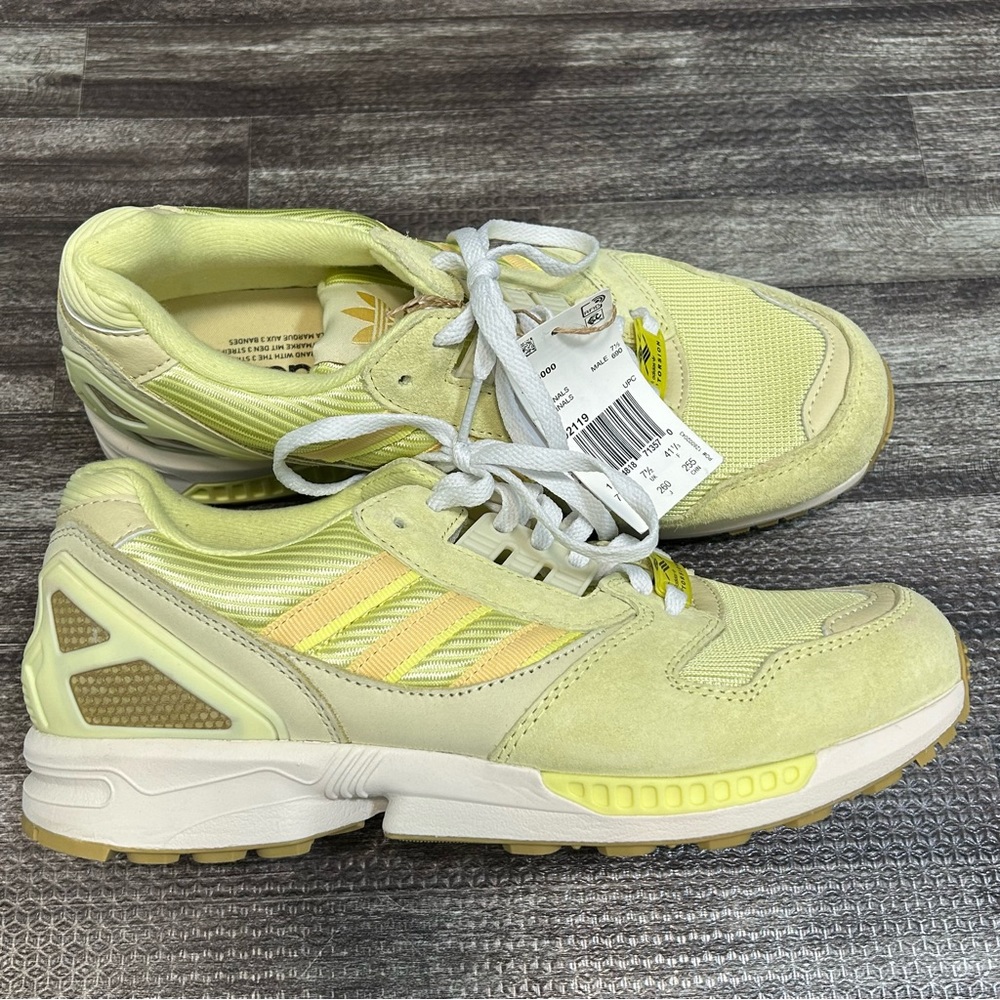 NWT Men’s Size 8 Adidas Originals ZX 8000 Sneakers in Yellow Tint H02119